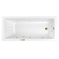Акриловая ванна WHITECROSS Wave Slim "SMART NANO" 0111.180080.100.SMARTNANO.GL 180х80 белая глянецевая/золото