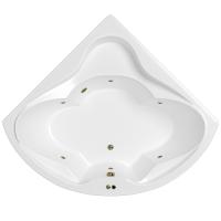 Акриловая ванна WHITECROSS Konsul "SOFT" 0110.150150.100.SOFT.BR 150х150 белая глянцевая/бронза