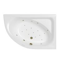 Акриловая ванна WHITECROSS Aquarella "RELAX" 0109.170110.100.RELAX.BR 170х110 правая белая глянцевая/бронза