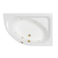 Акриловая ванна WHITECROSS Aquarella "SOFT" 0109.170110.100.SOFT.GL 170х110 правая белая глянецевая/золото