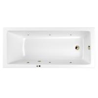 Акриловая ванна WHITECROSS Wave Slim "SOFT" 0111.150070.100.SOFT.BR 150х70 белая глянцевая/бронза