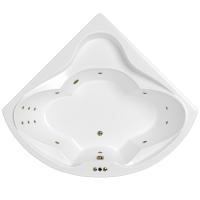 Акриловая ванна WHITECROSS Konsul "SMART" 0110.150150.100.SMART.BR 150х150 белая глянцевая/бронза