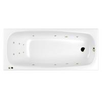 Акриловая ванна WHITECROSS Layla "LINE" 0102.180080.100.LINE.BR 180х80 белая глянцевая/бронза