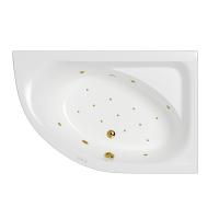 Акриловая ванна WHITECROSS Aquarella "RELAX" 0109.170110.100.RELAX.GL 170х110 правая белая глянецевая/золото