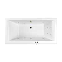 Акриловая ванна WHITECROSS Savia Duo "LINE" 0103.170080.100.LINE.BR 170х80 белая глянцевая/бронза