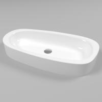 Раковина накладная WHITECROSS Moonstone E 0731.070035.100 70х35 искусственный камень белая глянцевая