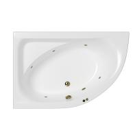 Акриловая ванна WHITECROSS Aquarella "SOFT" 0108.170110.100.SOFT.BR 170х110 левая белая глянцевая/бронза