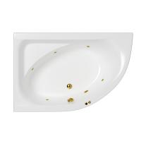 Акриловая ванна WHITECROSS Aquarella "SOFT" 0108.170110.100.SOFT.GL 170х110 левая белая глянецевая/золото