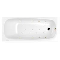 Акриловая ванна WHITECROSS Layla Slim "RELAX" 0122.180080.100.RELAX.GL 180х80 белая глянецевая/золото