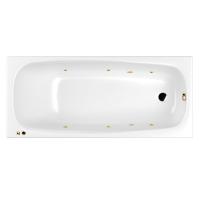 Акриловая ванна WHITECROSS Layla Slim "SOFT" 0122.180080.100.SOFT.GL 180х80 белая глянецевая/золото
