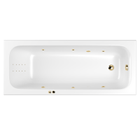 Акриловая ванна WHITECROSS Vibe "LINE NANO" 0105.180075.100.LINENANO.GL 180х75 белая глянецевая/золото
