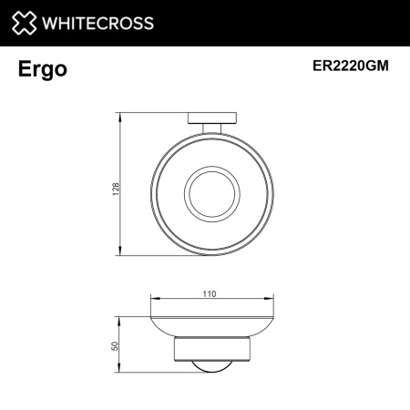 Мыльница WHITECROSS Ergo ER2220GM графит