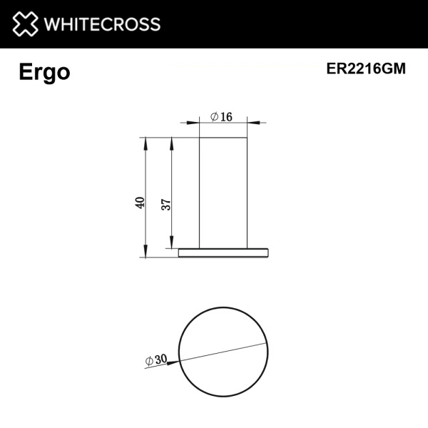 Крючок WHITECROSS Ergo ER2216GM графит