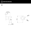 Внешняя часть встраиваемого смесителя WHITECROSS Y 2-Y1241CPB медь брашированная