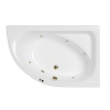 Акриловая ванна WHITECROSS Aquarella "SOFT" 0109.170110.100.SOFT.BR 170х110 правая белая глянцевая/бронза