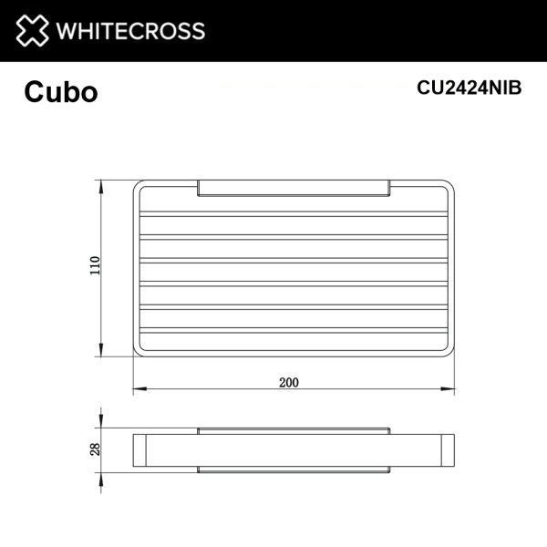 Мыльница WHITECROSS Cubo CU2424NIB никель брашированный