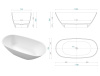 Ванна из искуственного камня WHITECROSS Onyx D 0207.160075.100 160х75 белая глянцевая