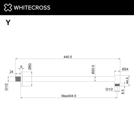 Кронштейн настенный WHITECROSS Y Y1309AT антрацит