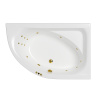 Акриловая ванна WHITECROSS Aquarella "SMART" 0109.170110.100.SMART.GL 170х110 правая белая глянецевая/золото