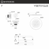 Душевой комплект с тропическим душем WHITECROSS Y YSET01GLB золото брашированное