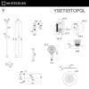 Душевой комплект с ручным и тропическим душем WHITECROSS Y YSET05TOPGL золото гленцевое