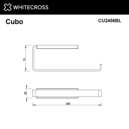 Полотенцедержатель WHITECROSS Cubo CU2456BL черный матовый