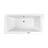 Акриловая ванна WHITECROSS Savia Duo "LINE" 0103.170080.100.LINE.GL 170х80 белая глянецевая/золото