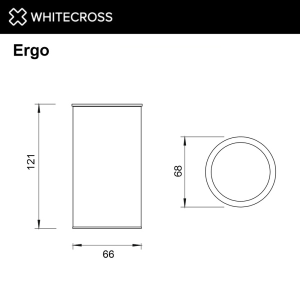 Стакан для ванной WHITECROSS Ergo ER2236GLB золото брашированное