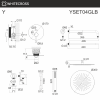 Душевой комплект с ручным и тропическим душем WHITECROSS Y YSET04GLB золото брашированное