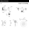 Душевой комплект с ручным и тропическим душем WHITECROSS Y YSET12TOPBL черный матовый