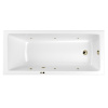 Акриловая ванна WHITECROSS Wave Slim "SOFT" 0111.180080.100.SOFT.BR 180х80 белая глянцевая/бронза