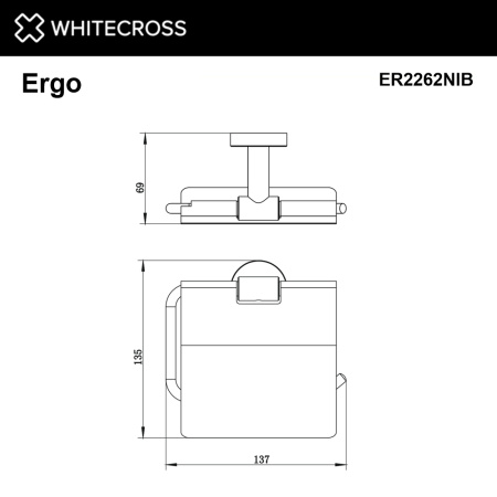 Держатель туалетной бумаги WHITECROSS Ergo ER2262NIB никель брашированный