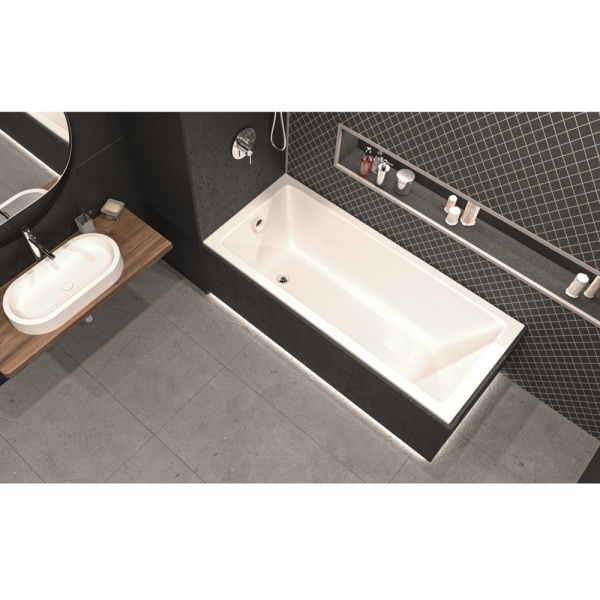 Акриловая ванна WHITECROSS Wave Slim 0111.180080.100 180х80 белая глянцевая