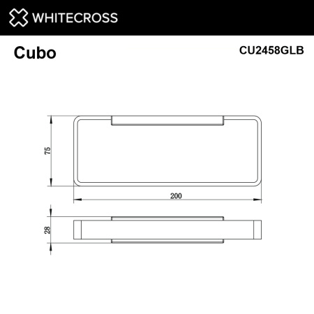 Полотенцедержатель WHITECROSS Cubo CU2458GLB золото брашированное