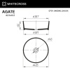 Раковина накладная WHITECROSS Agate 0701.040040.2XXXX D=40.5 искусственный камень RAL матовый
