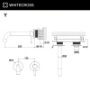 Встраиваемый смеситель L WHITECROSS Y Y1215CPB медь брашированная