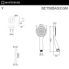 Душевой гарнитур WHITECROSS SET50BASICGM графит