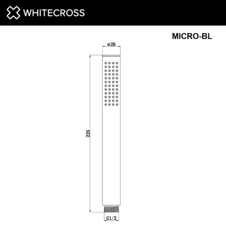 Душевая лейка WHITECROSS MICRO-BL черный матовый
