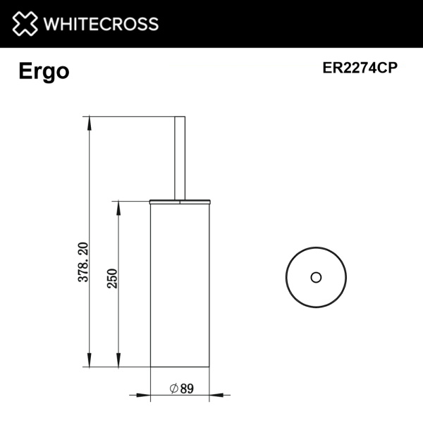Ершик для унитаза WHITECROSS Ergo ER2274CP медь