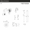 Душевой комплект с термостатом и тропическим душем WHITECROSS Y YSET09GM графит