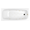 Акриловая ванна WHITECROSS Layla Slim "RELAX" 0122.180080.100.RELAX.GL 180х80 белая глянецевая/золото