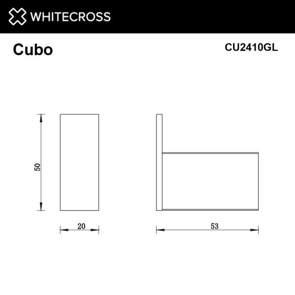 Крючок WHITECROSS Cubo CU2410GL золото гленцевое