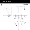 Смеситель на борт ванны на 4 отверстия WHITECROSS Y Y1232NIB никель брашированный