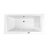 Акриловая ванна WHITECROSS Savia Duo "LINE" 0103.170080.100.LINE.BR 170х80 белая глянцевая/бронза