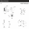 Душевой комплект с изливом и ручным душем WHITECROSS Y YSET06GLB золото брашированное