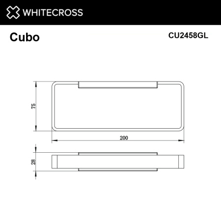 Полотенцедержатель WHITECROSS Cubo CU2458GL золото гленцевое