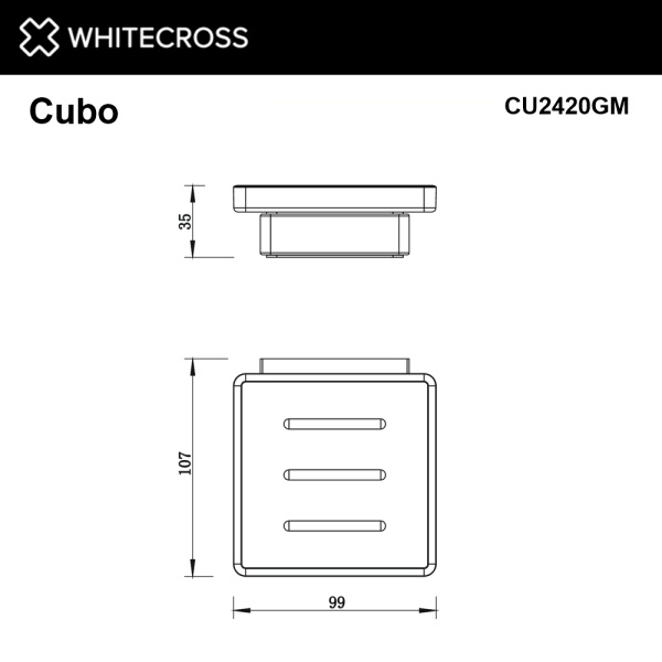 Мыльница WHITECROSS Cubo CU2420GM графит