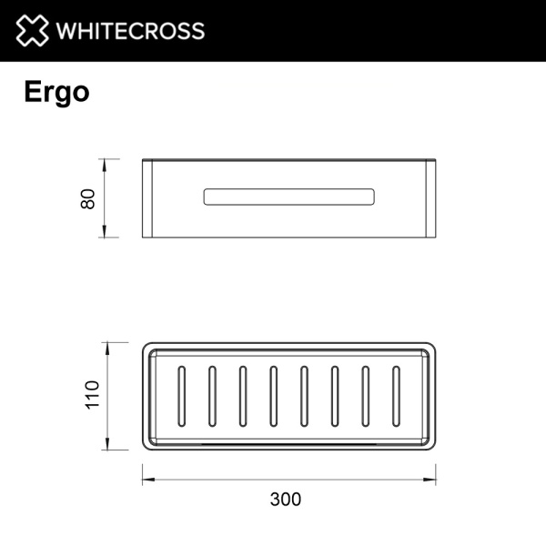 Полка WHITECROSS Ergo ER2280GLB золото брашированное