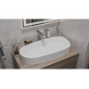 Раковина накладная WHITECROSS Moonstone E 0731.070035.200 70х35 искусственный камень белый матовый