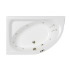 Акриловая ванна WHITECROSS Aquarella "SMART" 0108.170110.100.SMART.BR 170х110 левая белая глянцевая/бронза